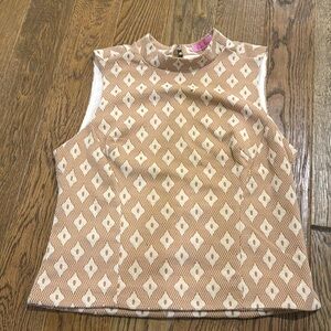 Mock turtleneck sleeveless top